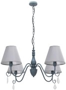 Toolight Toolight, závesná Vintage lampa 4xE14 APP991-4CP, šedá-strieborná, OSW-05555