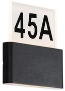 Vonkajšie nástenné svietidlo čierne vrátane LED so štítkami domov IP54 - Kandi