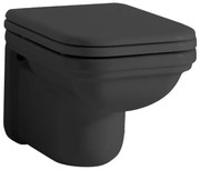 Kerasan Kerasan, WALDORF závesná WC misa, 37x55cm, čierna matná, 411531