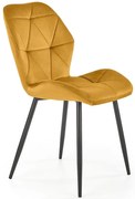 Stolička K453 Velvet/Kov horčicová