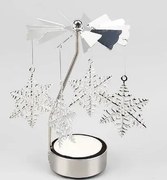 DECOLED Andělské zvonění, 8 x 13 cm, vločky, stříbrné