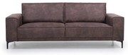Hnedá pohovka z imitácie kože 224 cm Copenhagen – Scandic
