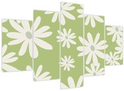 Obraz - Hippies, zelené kvety N⁰1 (150x105 cm)