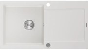 Mexen Leo - drez granitový 90x50cm, 1-komorový, biela, 6501901010-20