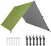 3x3 metrová, vodotesná plachta na kempovanie, s darčekovým prenosným obalom