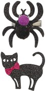 Souza! – Sponky do vlasov Sybil – halloweenska mačka a pavúk – 2 ks