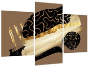 Obraz - Abstrakcia golden brown N⁰3 (90x60 cm)