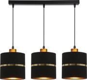 Luster na lanku ASSAM 3xE27/60W/230V čierna
