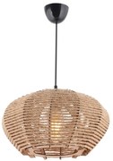 Závesný lustr Jute Ellipse, krémová