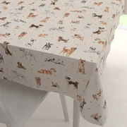 Biante Bavlnený obdĺžnikový obrus Sandra SA-620 Psí kamaráti na krémovom 50x100 cm