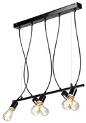 Luster na lanku TARO 5xE27/60W/230V čierna