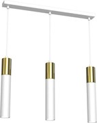 Luster na lanku CASSA 3xGU10/8W/230V biela/zlatá