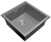 Gamma Decor 4850, 1-komorový granitový drez 480x500x215 mm, šedá, GMA-ZLE000166