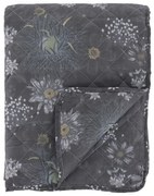 Tmavosivý prehoz s kvetinami Aix Vintage Quilt - 130*180 cm