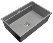 Gamma Decor 7050, 1-komorový granitový drez 700x470x220 mm, šedá, GMA-ZLE000103