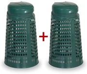 Odpadkový kôš plastový na vrecia 120 L - 1+1 ZADARMO zelený, zelená