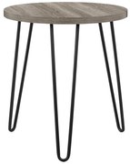 Hnedosivý odkladací stolík Støraa Owen, ø 50 cm