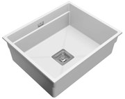 Gamma Decor 6050, 1-komorový granitový drez 600x500x220 mm, biela, GMA-ZLE000113