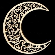 AMADEA Drevená ozdoba mesiac 6 cm