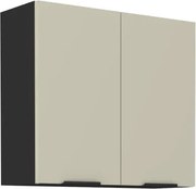 Horná kuchynská skrinka Arona, 80 cm, kašmírová/čierna%