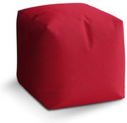 Taburet Cube červená cherry, červená