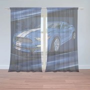 Sablio Záclony Mustang Modré pozadie s pruhmi: 2ks 150x250cm