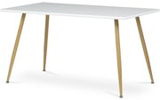 Jedálenský stôl 140 x 80 cm, biela