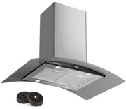 Klarstein Colette, digestor, 90 cm, 600 m³/h, energetická trieda A, ušľachtilá oceľ, strieborný