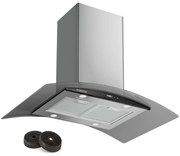 Klarstein Colette, digestor, 90 cm, 601 m³/h, energetická trieda A, ušľachtilá oceľ, strieborný