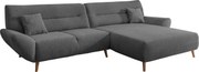 XXXLutz ROHOVÁ SEDAČKA, drevo, textil, antracitová MID.YOU - Sedačky - 002310012905