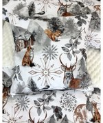 INTERMEDIC SK Vianočná obliečka na vankúš Jeleň - sivý 40x40 cm