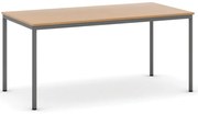 Jedálenský stôl, 160x80 cm, tmavo sivá podnož, buk