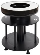 Ohnisko s grilovacou platňou HWC-K95, oceľ / nerez / smalt Ø56cm - čierna
