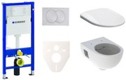 Cenovo zvýhodnený závesný WC set Geberit do ľahkých stien / predstenová montáž + WC Geberit Selnova SIKOGES6S7