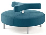 Otoman DOT s 3 opierkami rúk, Ø 1300 mm, látka Medley, ocean blue
