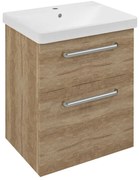 Sapho Sapho, THEIA Umývadlová skrinka 56,4x70x44,2cm, 2x zásuvka, dub Alabama, TH060-2222