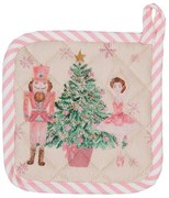 Béžová detská chňapka - podložka s Luskáčikom a baletkou Pastel Nutcracker - 16*16 cm