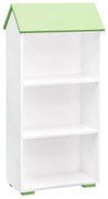 Regál Bb02  3p Biely+zelená