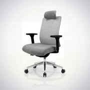 Ergonomická otočná kancelárska stolička, sivá: VECTOR
