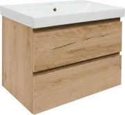 Kúpeľňová skrinka s umývadlom SAT B-Way 79x50x45 cm dub mat BWAY280OAKU5