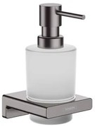 Hansgrohe AddStoris dávkovač mydla s držiakom vo farebnom prevedení kartáčovaný čierny chróm 41 745 340