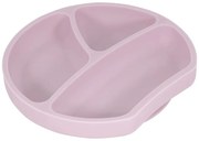 Svetloružový silikónový detský tanier 19x20,5 cm – Kindsgut