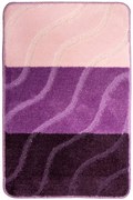 Kúpeľňový koberček FIORI ružový / fialový, pruhy