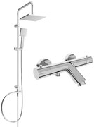 Mexen Tord, sprchový set s dažďovou sprchou a KAI termostatickou vaňovou batériou, chrómová, 77300200-00