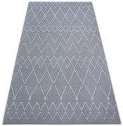 Koberec SENSE Micro 81249 ETNO Cik Cak strieborný/biely