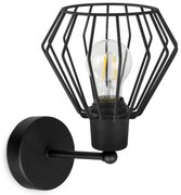 Nástenné svietidlo Nuvola 2, 1x čierne drôtené tienidlo