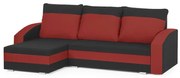 Rohová sedacia súprava s funkciou spania JAN Černá/červená