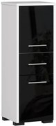 Kúpeľňová skrinka FIN 30 2D 1SZ 85 cm čierna, lesk