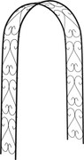 Outsunny Róžový Oblúk, Oceľový Záhradný Oblúk pre Kvitnúce Rastliny, 125 x 37 x 230 cm Trellis, Záhradná Dekorácia, Čierny | Aosom