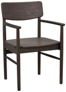 Tmavohnedá jedálenská stolička z dubového dreva Maidstone – Rowico